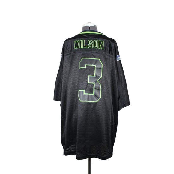 Nike NFL Players‎ On Field black Seahawks #3 Wilson short sleeve football jersey - Picture 3 of 16
